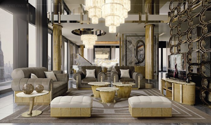 Luxury modern furniture Modern condo luxury furniture